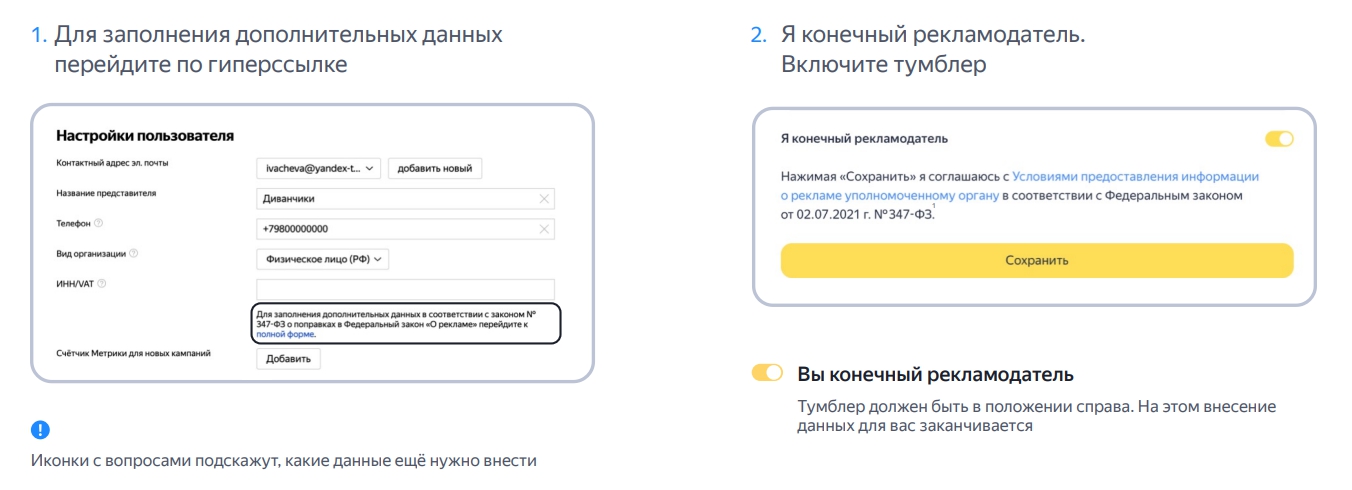 Яндекс.Директ – наш опыт маркировки